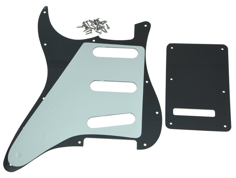 KAISH 11 Hole ST/Strat Style SSS Pickguard with ST Back Plate Tremolo Trem Cover for USA/Mexico Stratocaster/Strat Abalone Pearl - Image 2